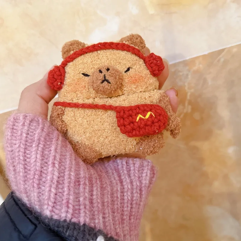 Music Capybara Plush AirPods Case