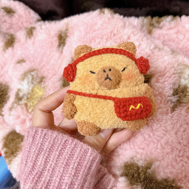 Music Capybara Plush AirPods Case