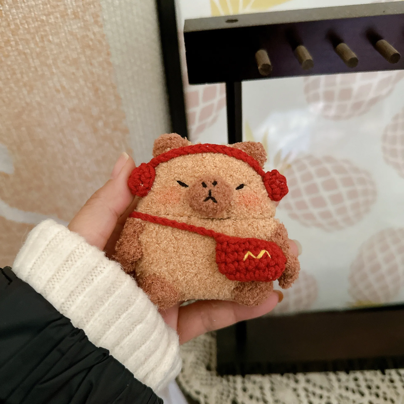 Music Capybara Plush AirPods Case
