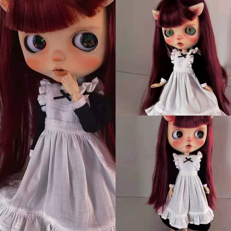 Charming BLYTHE Doll Maid Dress: Elegant & Playful Collector Outfit - Image 1