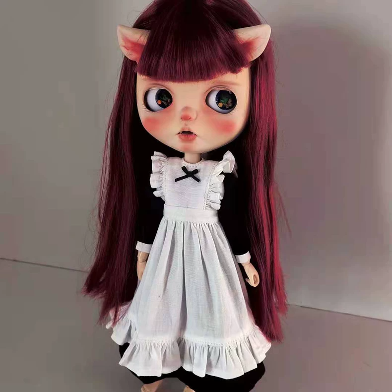 Charming BLYTHE Doll Maid Dress: Elegant & Playful Collector Outfit - Image 3