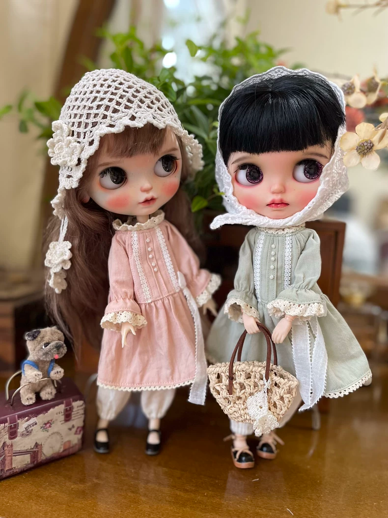 Bohemian BLYTHE Doll Outfit: Elegant Lace Dress & Pants for Stylish Collectors - Image 2