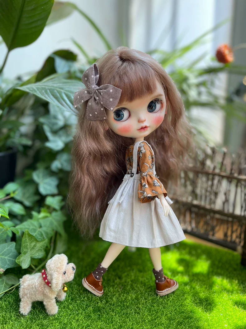 Blythe Vintage Floral Blouse & Lace Skirt Outfit - Adjustable Elegance - Image 3