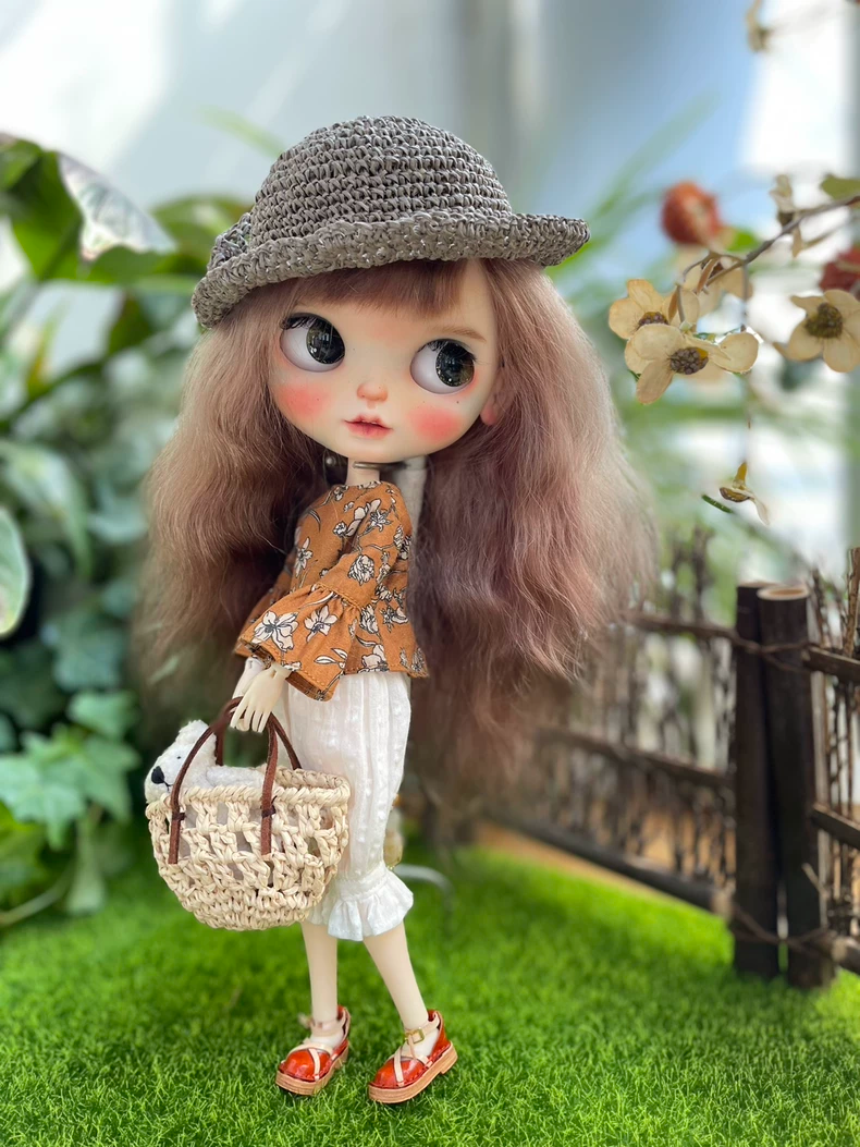 Blythe Vintage Floral Blouse & Lace Skirt Outfit - Adjustable Elegance - Image 5
