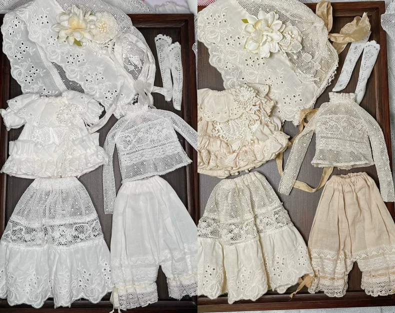 Elegant Blythe Doll Outfit: Vintage Lace Ensemble with Deluxe Accessories - Image 9