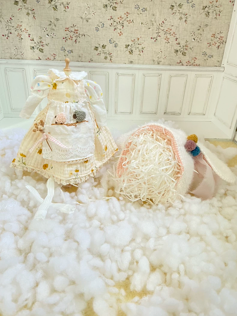 Blythe Doll Pastoral Lamb Outfit - Cream Lace Floral Collector Ensemble - Image 6