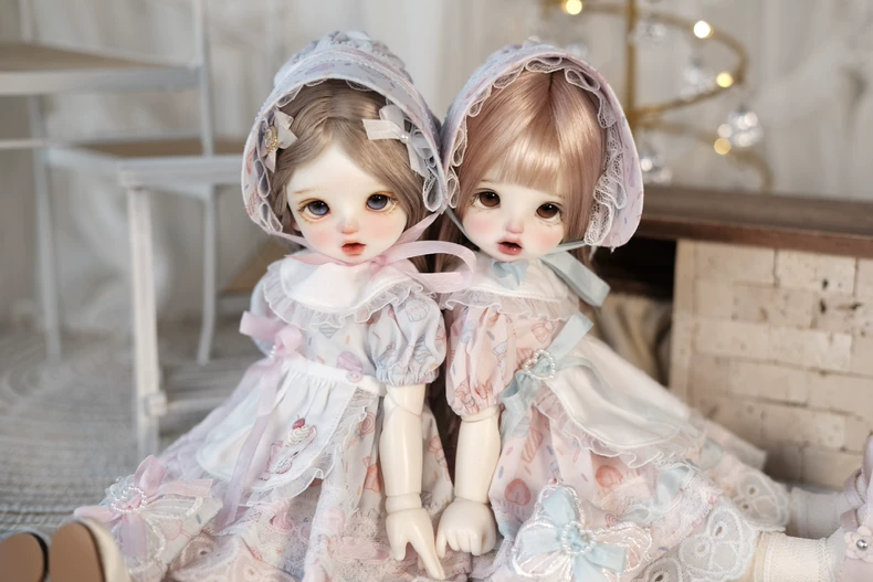Whimsical Pastel BJD 1/6 Doll Outfit – Sweet Lace Trims & Charming Accessories - Image 2