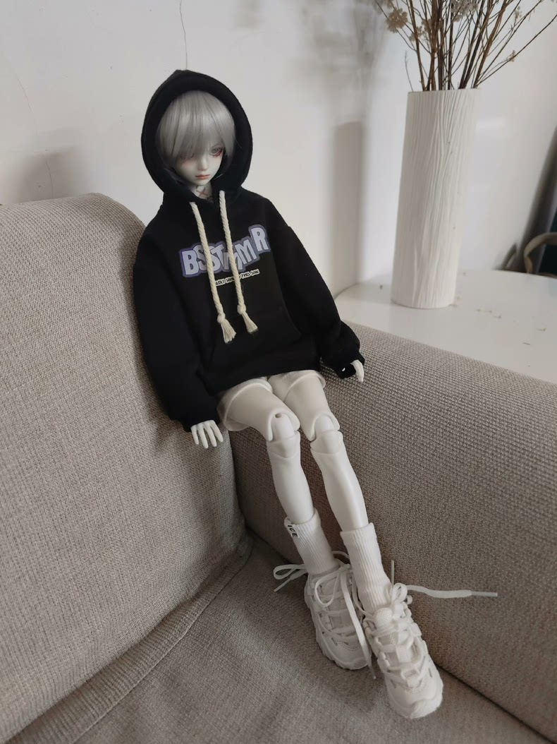 Stylish Blue & Black BJD 1/4 Hoodie & Shorts Outfit – Versatile, Comfortable & High-Quality Doll Clothes - Image 2