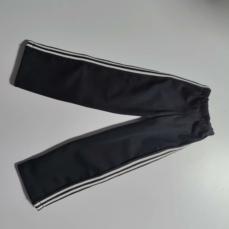 Handmade 1/4 BJD Outfit: Black & White Striped Hoodie & Pants Set – Premium Fleece, Elastic Waist - Image 2