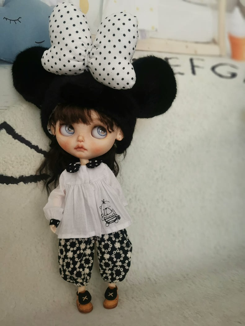 Adorable BLYTHE Doll Outfit Set - Hat, Blouse & Pants for OB22/OB24 | Whimsical & Comfortable - Image 1
