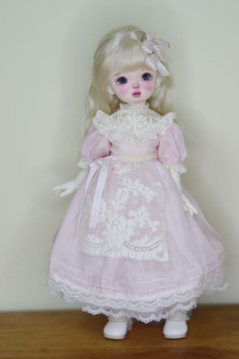 Elegant Whimsical Pastel Lace Blythe Doll Dress Set with Accessories - Image 8