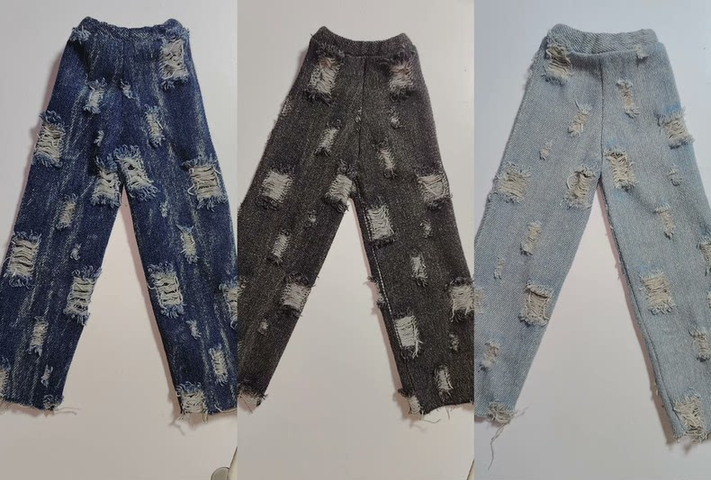 Handmade Distressed Jeans for BJD Dolls | Custom 1/4 Outfit | Premium Denim Collection - Image 4