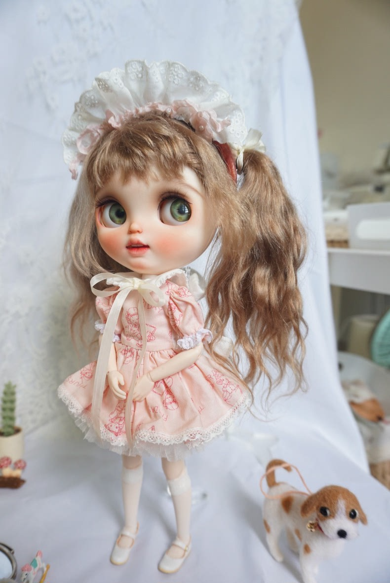 Blythe Doll Charming Loving Maid Pink Dress Outfit Set with Accessories for OB24 OB22 - Image 1