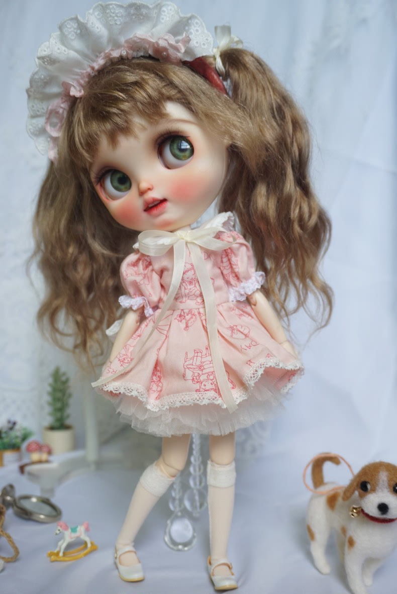 Blythe Doll Charming Loving Maid Pink Dress Outfit Set with Accessories for OB24 OB22 - Image 2