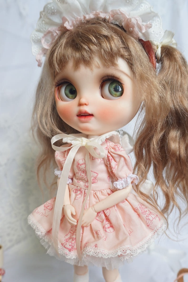 Blythe Doll Charming Loving Maid Pink Dress Outfit Set with Accessories for OB24 OB22 - Image 6