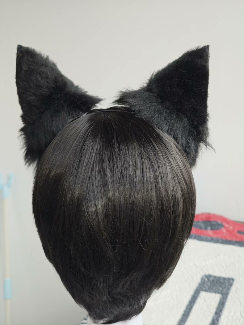 Handmade Adjustable Wolf Ears – Realistic Fur Clip-On - Image 5
