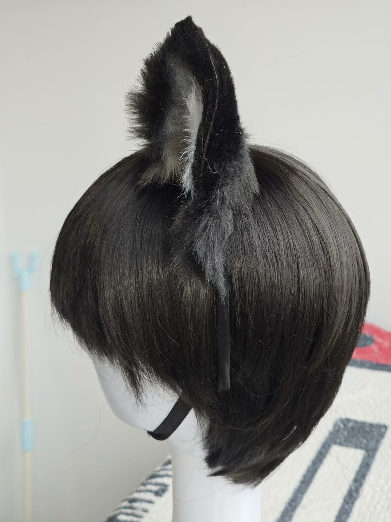 Handmade Adjustable Wolf Ears – Realistic Fur Clip-On - Image 6