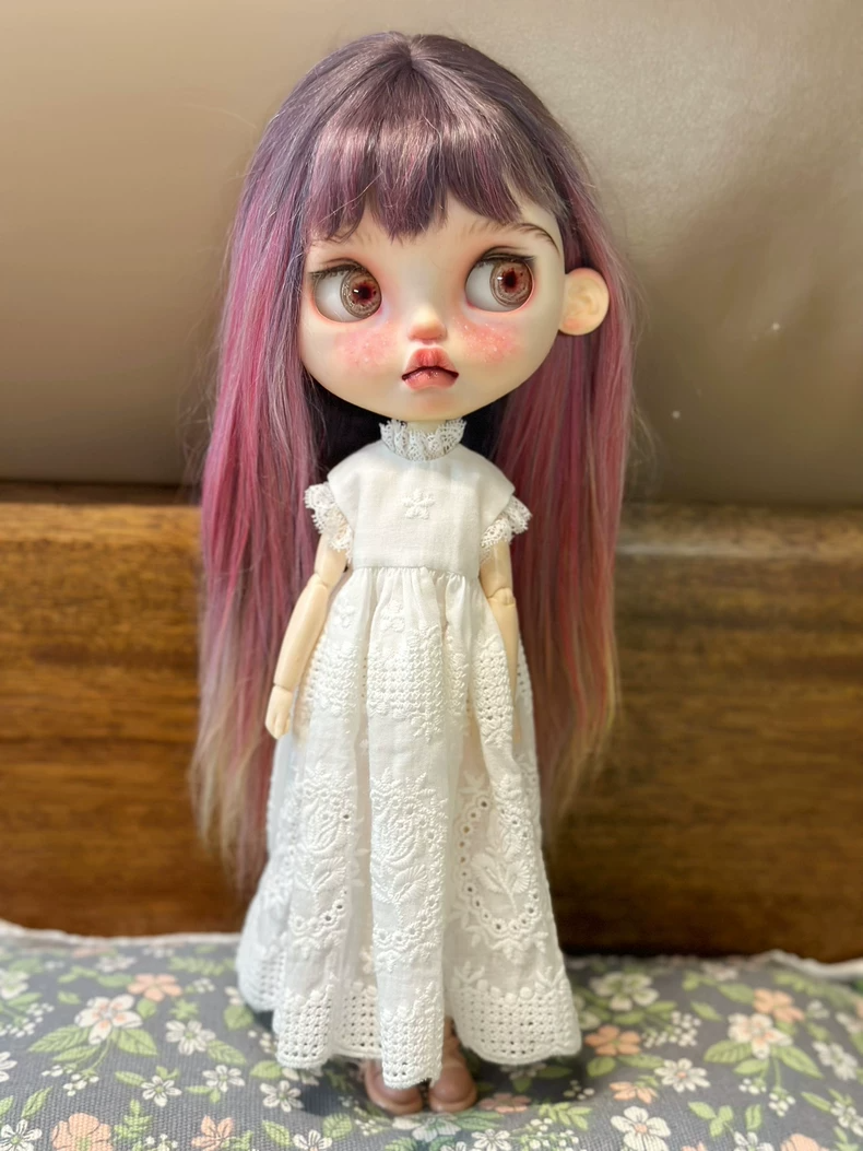 Exquisite Lace Blythe Doll Dresses – Elegant Floral Outfits for ob24 Dolls - Image 8