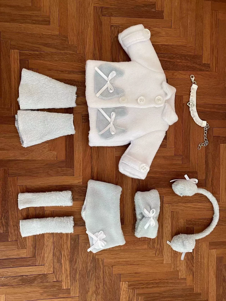 Lavender Elegance BJD 1/6 Outfit: Plush Fleece & Lace, Seasonal Versatility, Premium Craftsmanship - Image 9