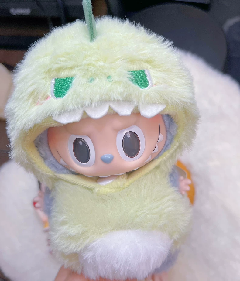 Cute Dinosaur Outfit for Labubu Doll – Soft Plush Costume, Vibrant Colors - Image 5