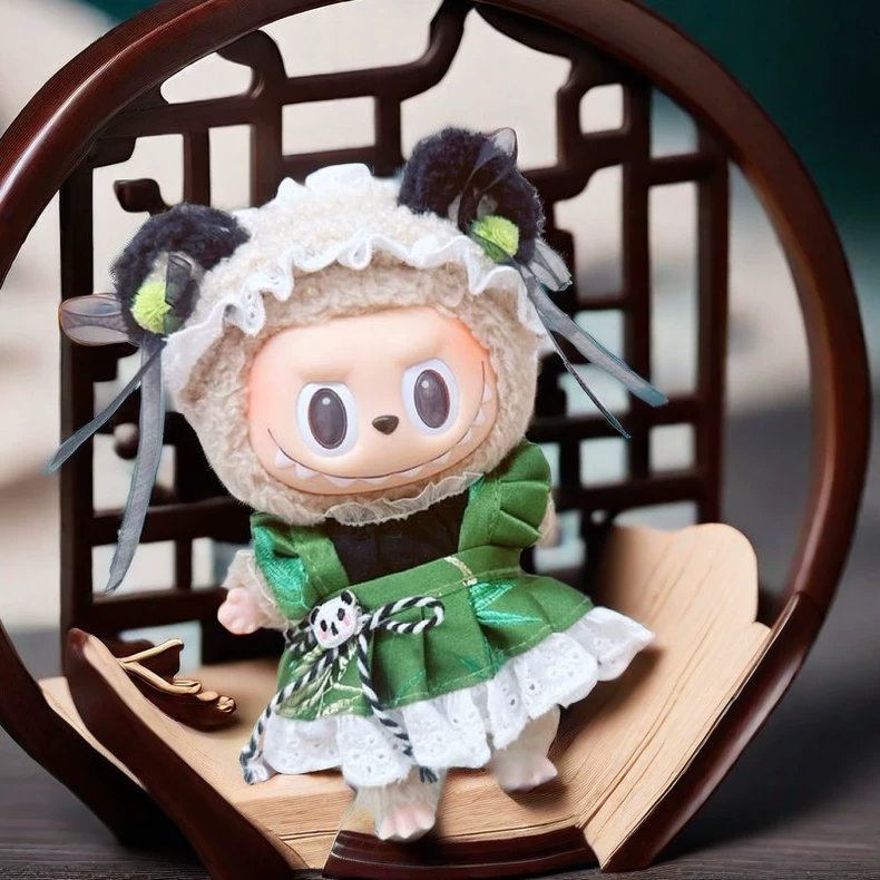 Adorable Panda Labubu Doll Outfit – Soft Plush & Cotton, Adjustable & Durable - Image 4