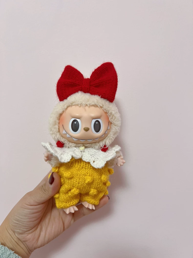 Adorable Handmade Labubu Outfits: Cozy Sweaters, Stylish Overalls & Elegant Accessories for Dolls - Image 1