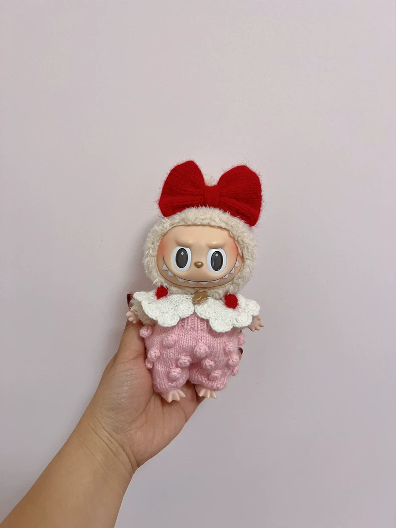 Adorable Handmade Labubu Outfits: Cozy Sweaters, Stylish Overalls & Elegant Accessories for Dolls - Image 2