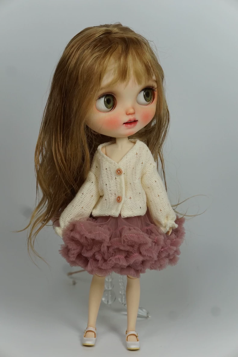BLYTHE Doll Tutu Skirt Set: 4 Colors + Black, Cardigan & Diaper Suit, Premium Outfit - Image 2