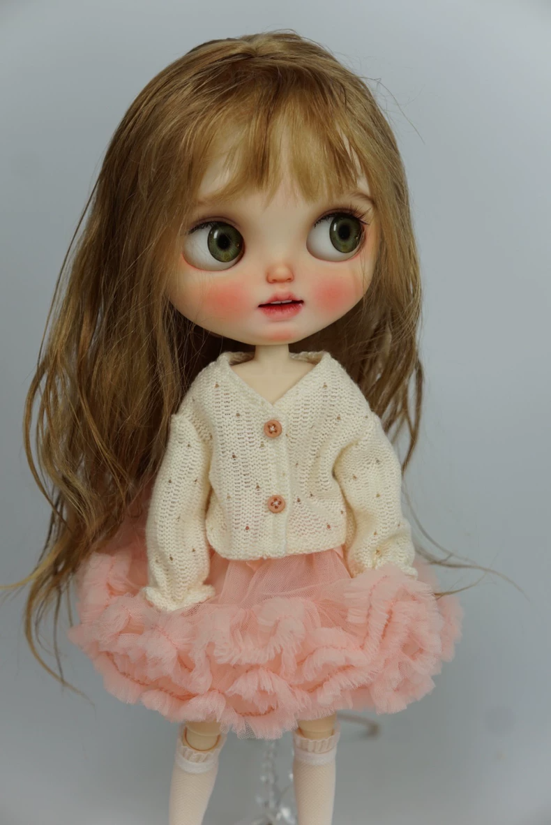 BLYTHE Doll Tutu Skirt Set: 4 Colors + Black, Cardigan & Diaper Suit, Premium Outfit - Image 3