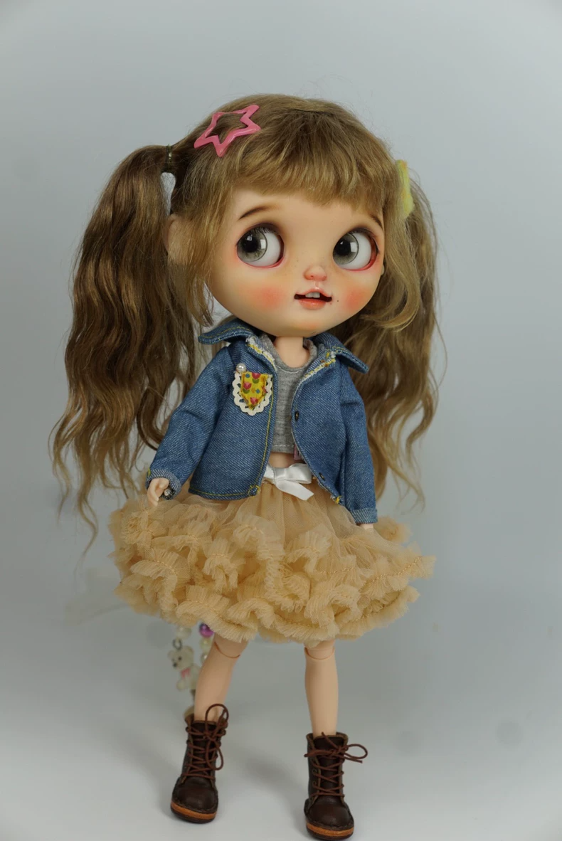 BLYTHE Doll Tutu Skirt Set: 4 Colors + Black, Cardigan & Diaper Suit, Premium Outfit - Image 5