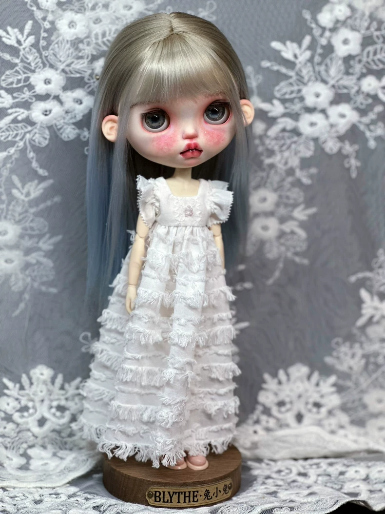 Exquisite Blythe Doll Dress – Delicate Lace & Ruffles for ob24 – Elegant Tea Party Outfit - Image 2