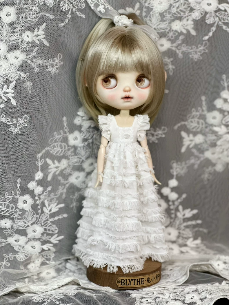 Exquisite Blythe Doll Dress – Delicate Lace & Ruffles for ob24 – Elegant Tea Party Outfit - Image 8
