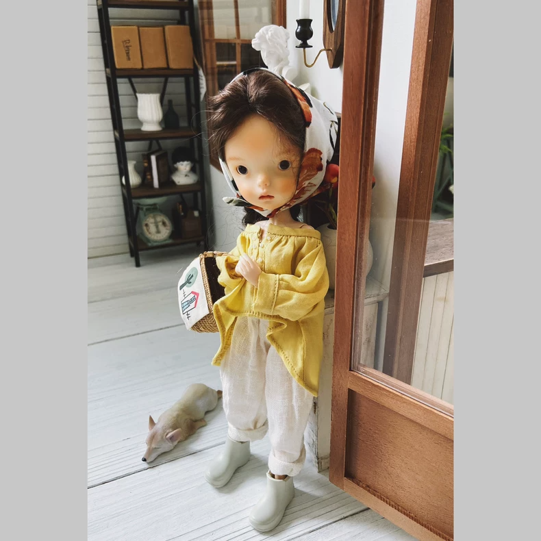 Vibrant Summer Blythe Doll Outfits – Licca6 & Ob24/22 Styles, Linen-Like Comfort, Off-Shoulder Tops & Cropped Pants for Beach & Play - Image 4