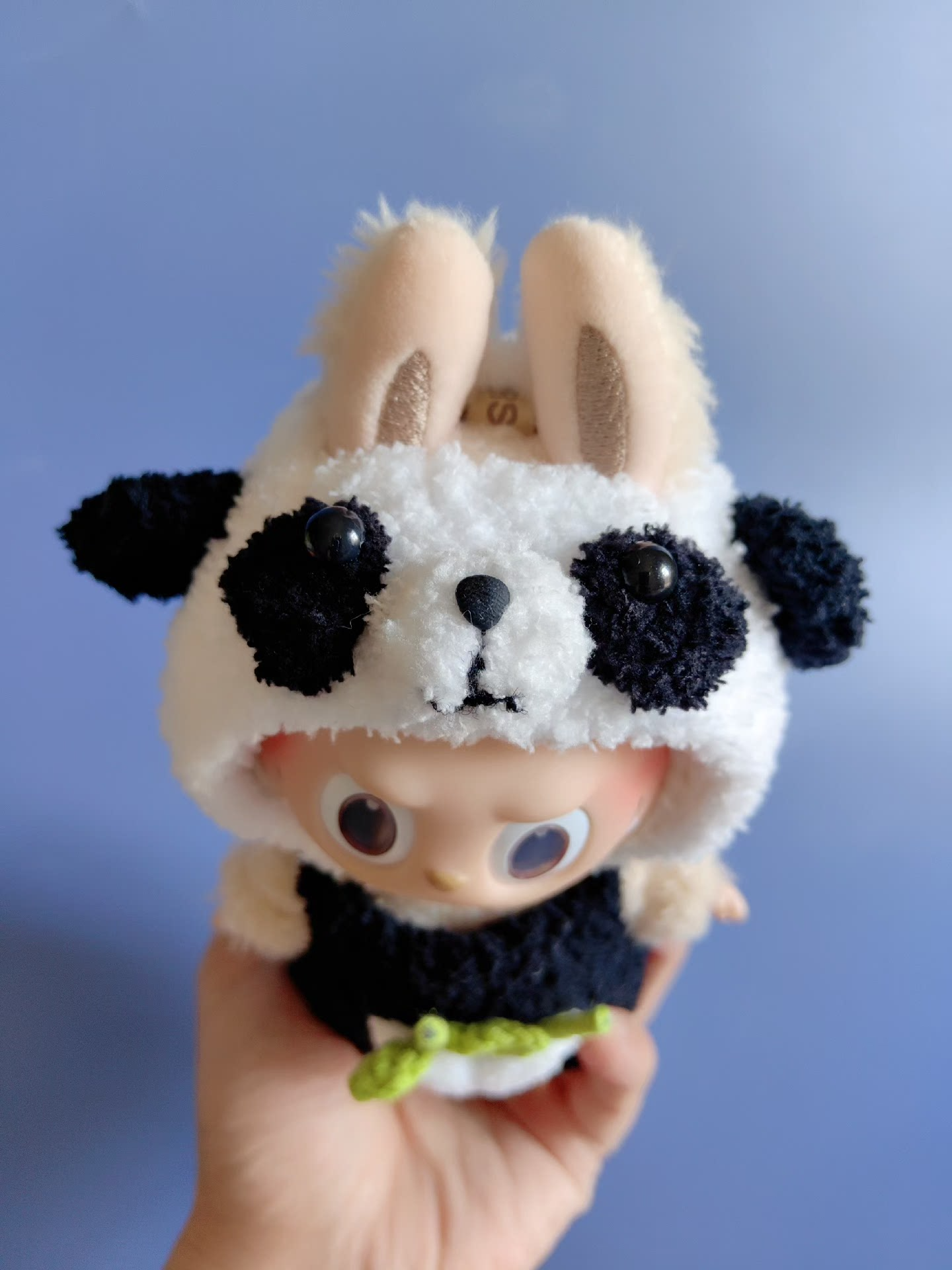 Adorable Panda Labubu Doll Outfit – Cozy Hat & Pants Set for Collectors - Image 5