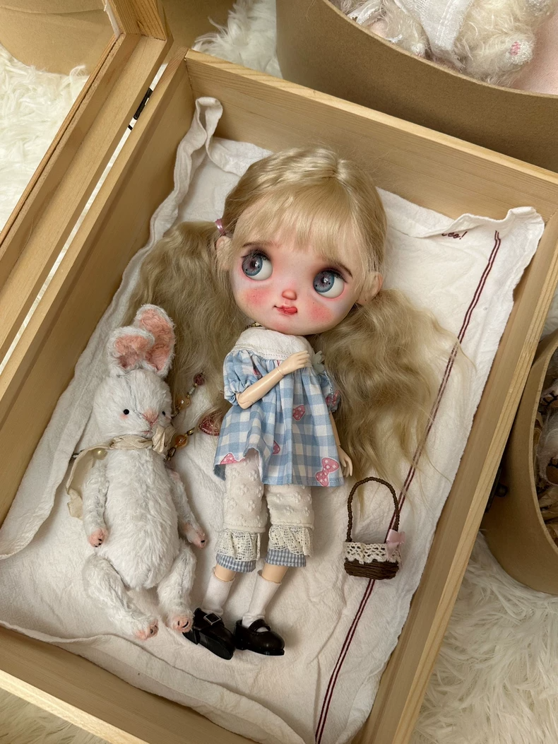 Vintage-Inspired Blythe Doll Outfit: Whimsical Pastoral Ensemble with Lace Details - Image 6