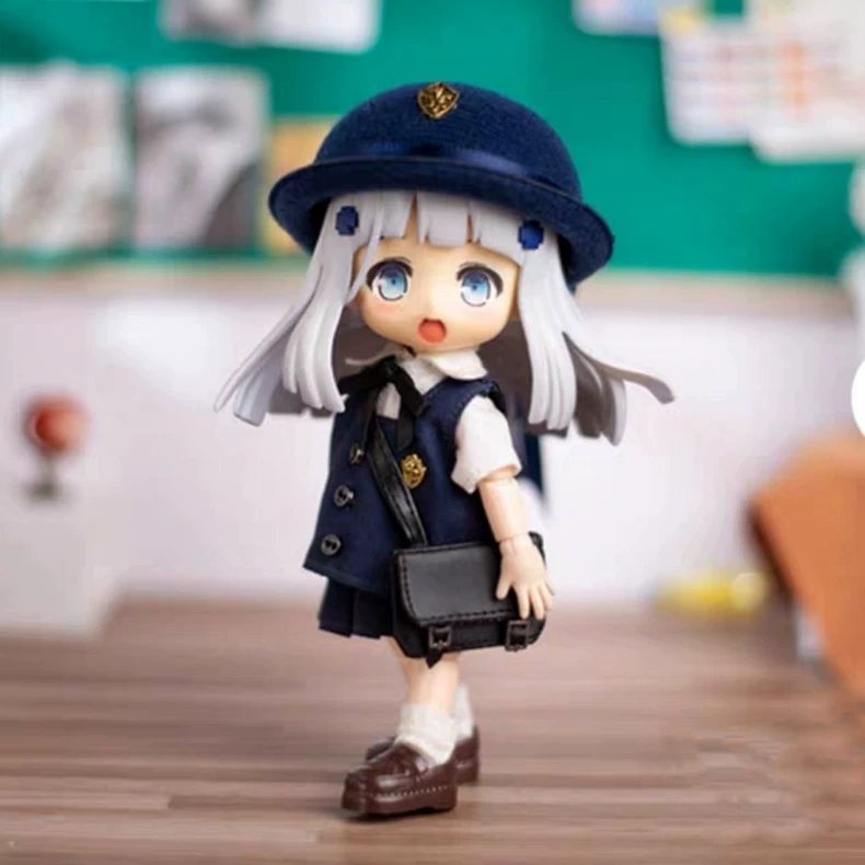 Charming OB11 Doll Outfit: Japanese Kindergarten Uniform with Beret & Vest for BJD & GSC Molly - Image 4