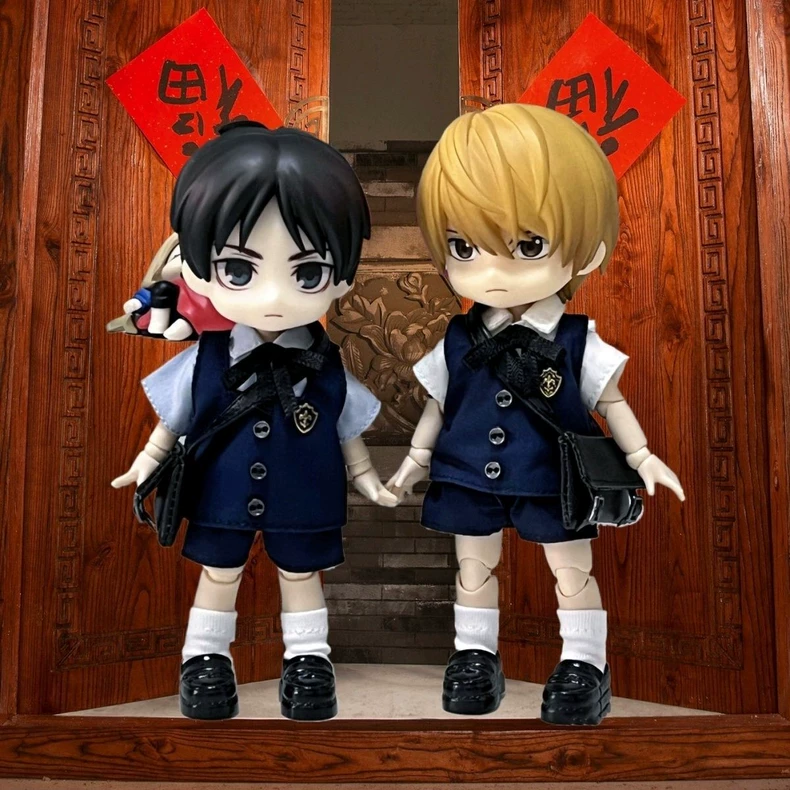 Charming OB11 Doll Outfit: Japanese Kindergarten Uniform with Beret & Vest for BJD & GSC Molly - Image 6