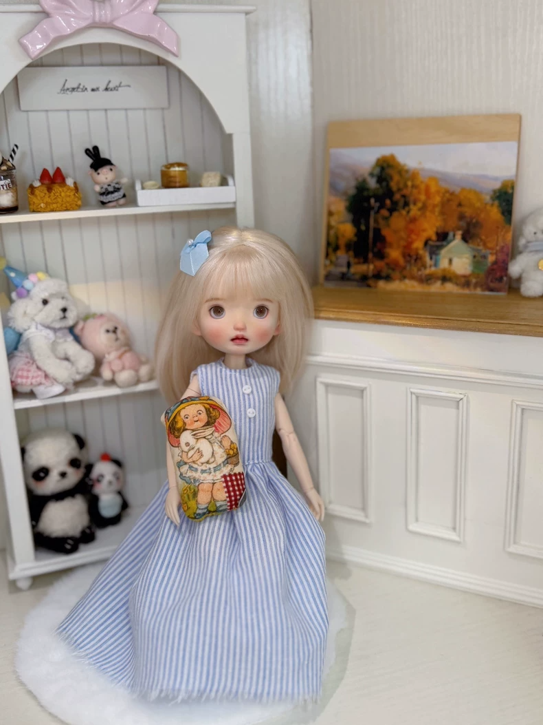 Handmade Blythe Doll Dresses: Retro Custom Outfits for OB22 & OB24 – Premium Cotton, Vibrant Styles! - Image 2