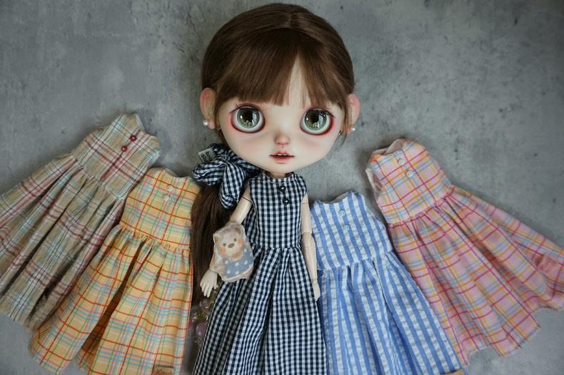 Handmade Blythe Doll Dresses: Retro Custom Outfits for OB22 & OB24 – Premium Cotton, Vibrant Styles! - Image 4