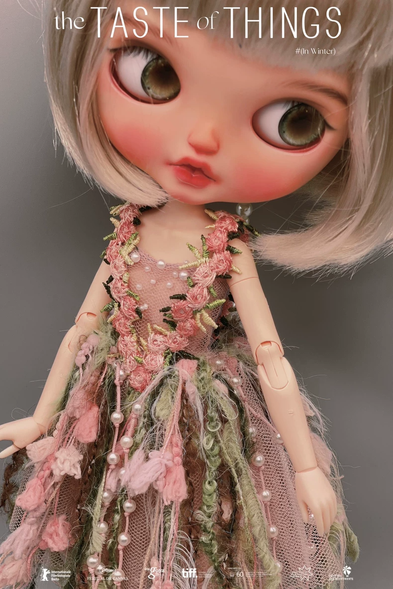 Handmade BLYTHE Doll Outfit – Elegant Pastel Tulle Dress with Floral & Pearl Details for OB22/24/26 - Image 6