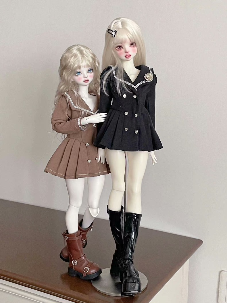 Elegant Brown & Black BJD 1/4 Doll Outfit – Luxurious, Versatile, & Crafted for Collectors - Image 1