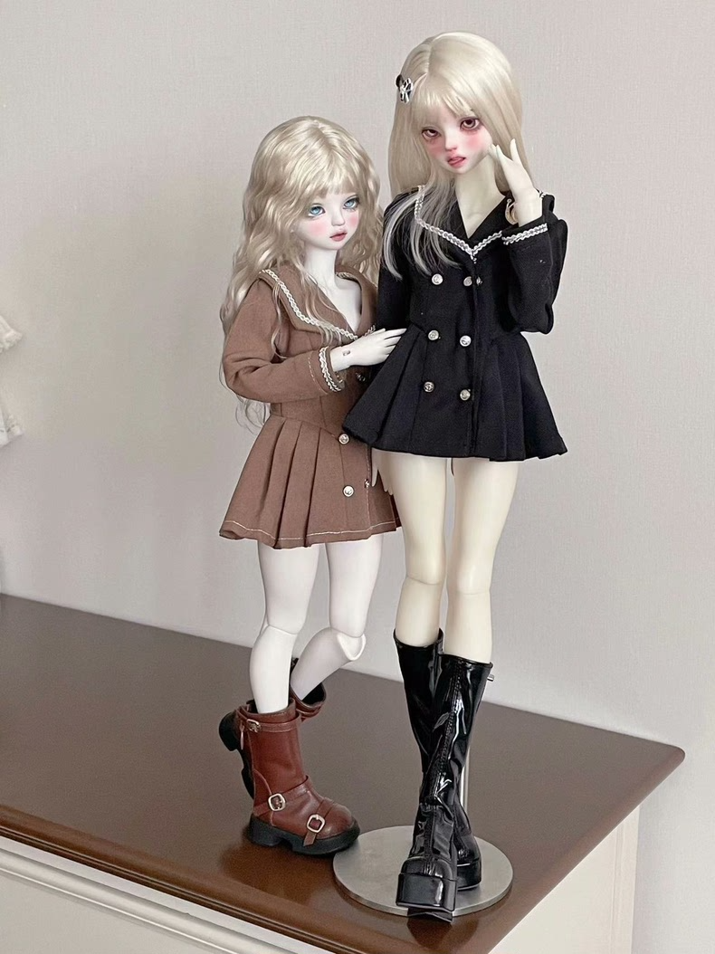 Elegant Brown & Black BJD 1/4 Doll Outfit – Luxurious, Versatile, & Crafted for Collectors - Image 3