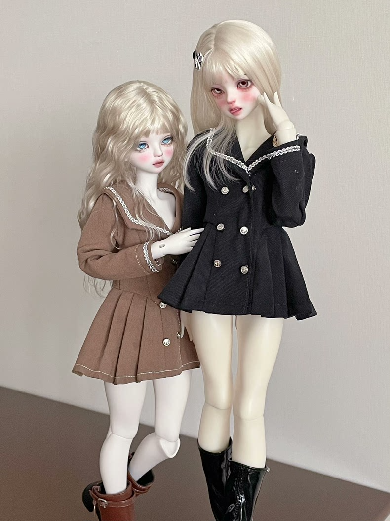 Elegant Brown & Black BJD 1/4 Doll Outfit – Luxurious, Versatile, & Crafted for Collectors - Image 4