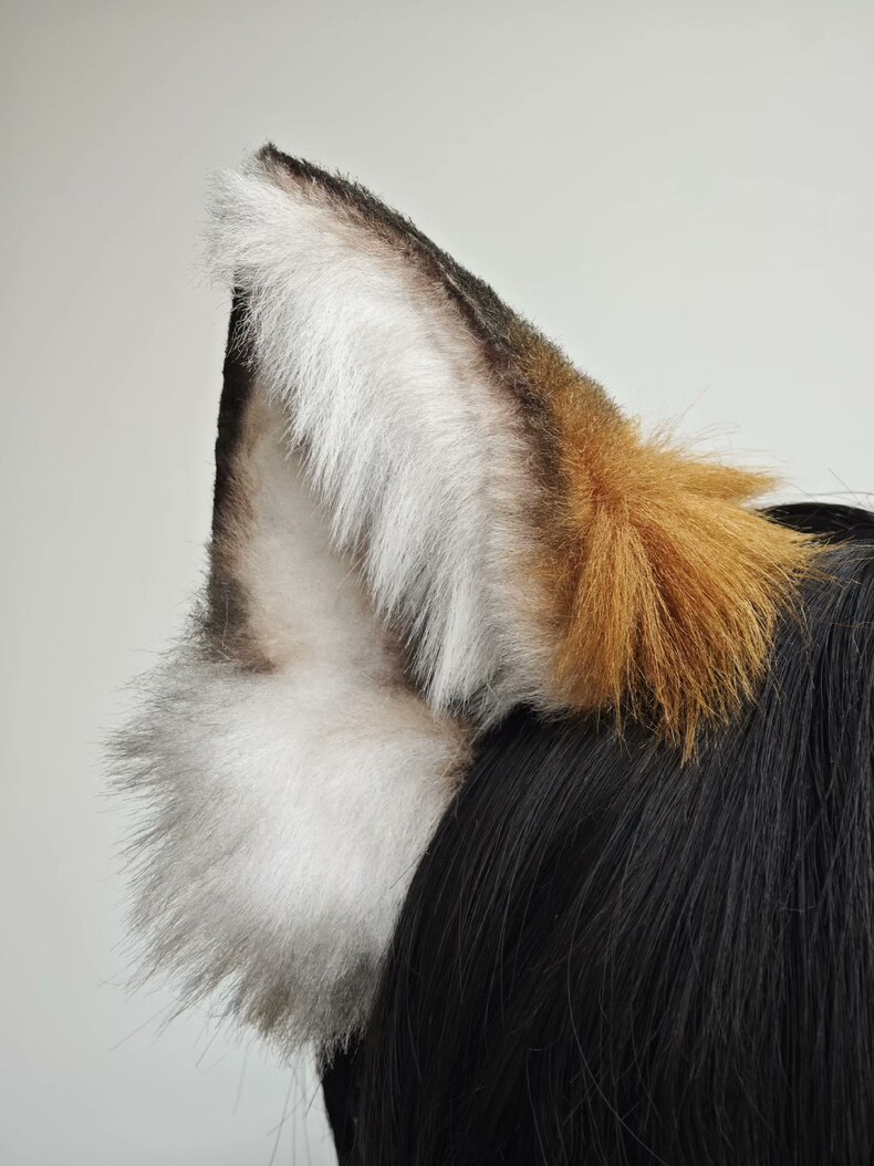 Handmade Realistic Fox Ears - Faux Fur Headband - Image 1