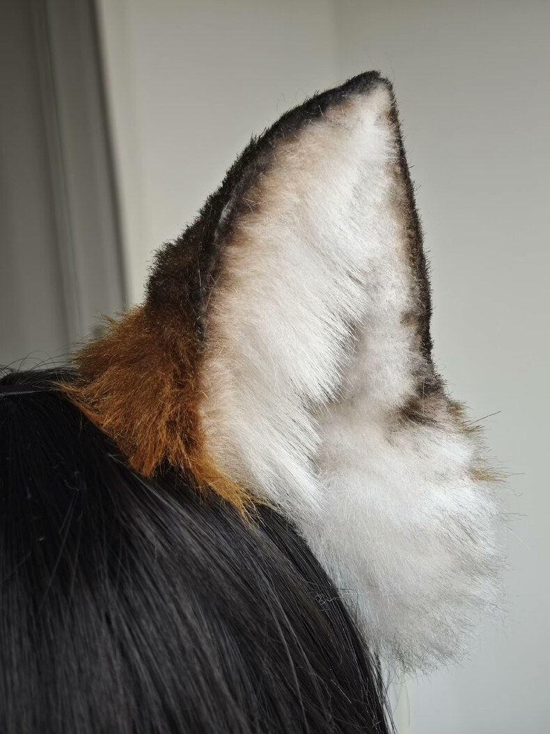 Handmade Realistic Fox Ears - Faux Fur Headband - Image 2