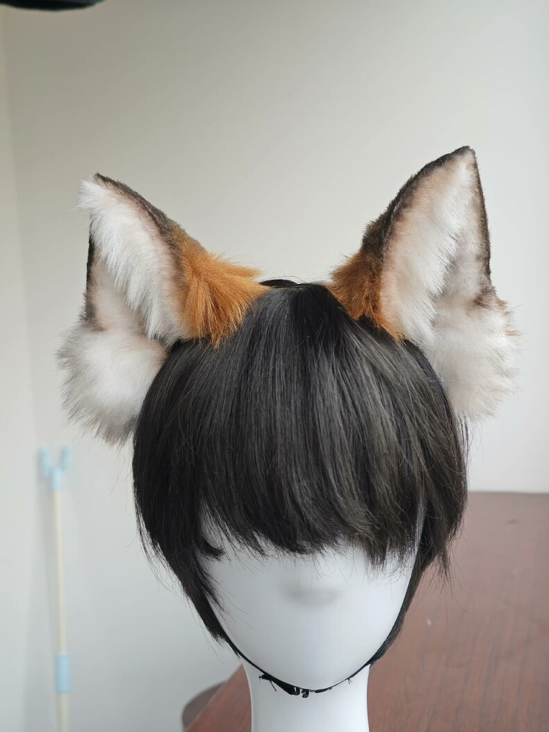 Handmade Realistic Fox Ears - Faux Fur Headband - Image 3