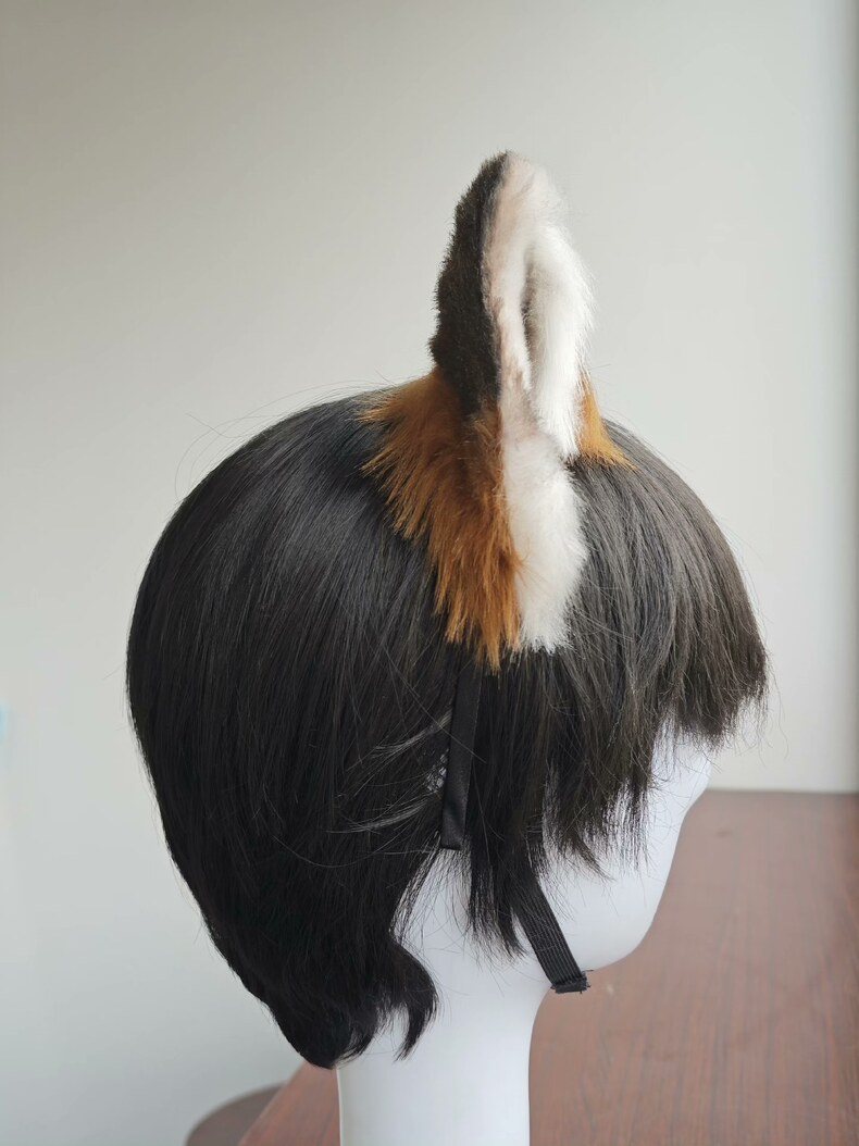 Handmade Realistic Fox Ears - Faux Fur Headband - Image 4