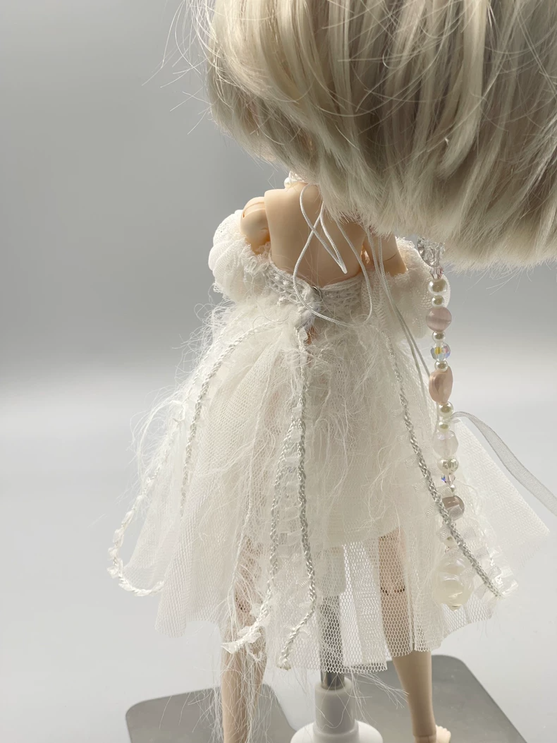 Elegant Handmade BLYTHE Doll Dress: Whimsical Lace & Tulle Outfit for ob22, ob24, ob26 Collectors - Image 7