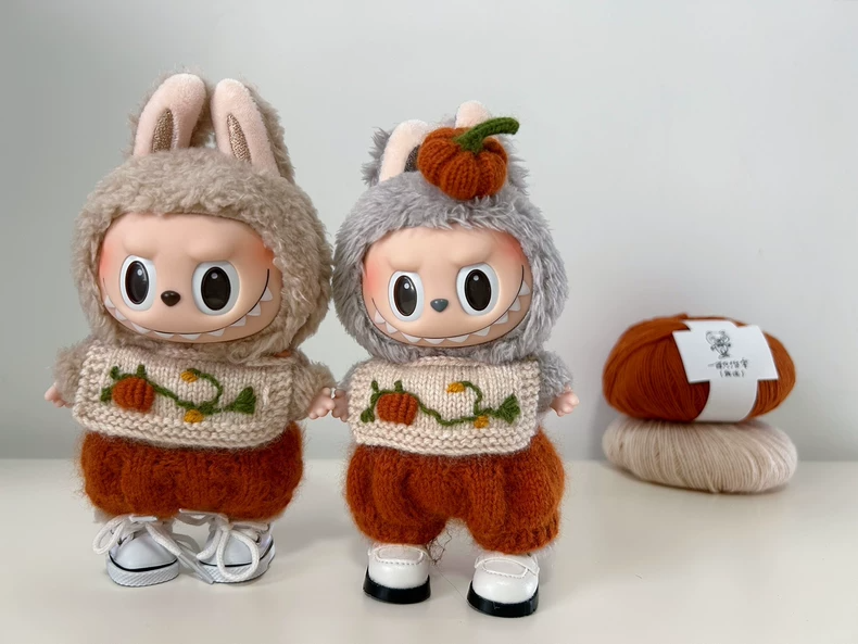 Cozy LABUBU Bunny Hood Pumpkin Outfit – Whimsical Autumn Style for Play & Collectors - Image 1