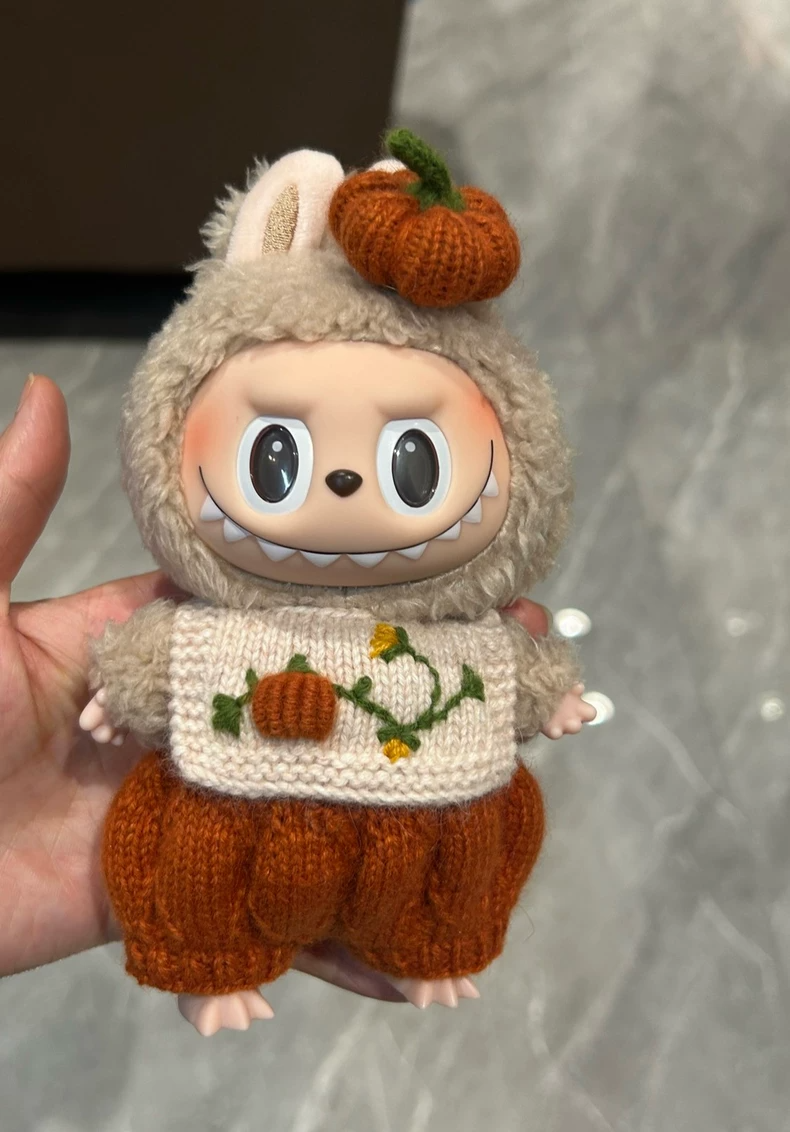 Cozy LABUBU Bunny Hood Pumpkin Outfit – Whimsical Autumn Style for Play & Collectors - Image 3